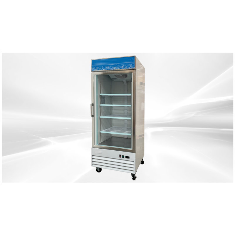 Elite Kitchen Supply 32.5 in. W 23 cu. ft. One Door Commercial Reach In Upright Glass Door Freezer Stainless Steel Wayfair